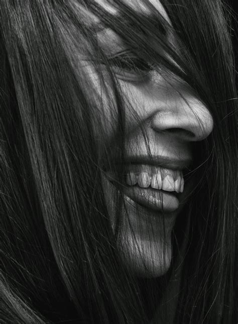 Grayscale Photo Of Woman Smiling · Free Stock Photo