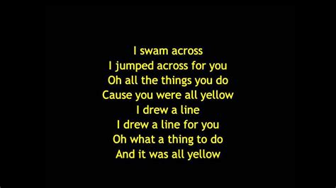 Coldplay  Yellow Lyrics  YouTube