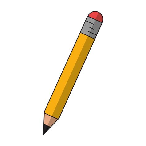 Pencil With Eraser Cartoon Isolated 1968805 Vector Art At Vecteezy