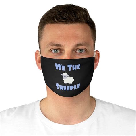 We The Sheeple Face Mask Funny Face Covering Sheep Face Etsy