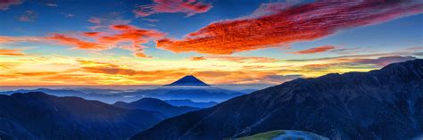 4k Landscape 8k Panorama Mount Fuji Sunset Mountains 8k