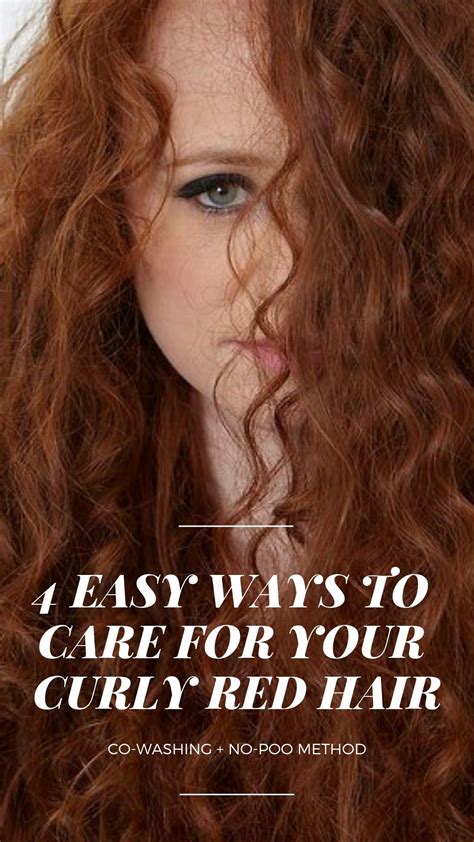 4 Easy Ways To Care For Your Curly Red Hair Red Curly Hair Short Red Hair Red Hair Lob