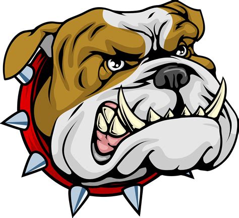 Drawing Of The Head Of An Evil Bulldog With Big Teeth Free Image Download