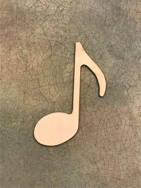 Eighth Music Note Wood Cutout Musical Laser Cut Wood A426 Etsy