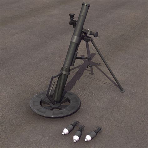 M224 60mm Mortar 3d Model 99 3dm 3ds Dae Fbx Flt Obj Wrl X