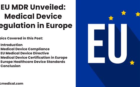 4 Things About Medical Device Regulation In Europe Omc Medical Limited