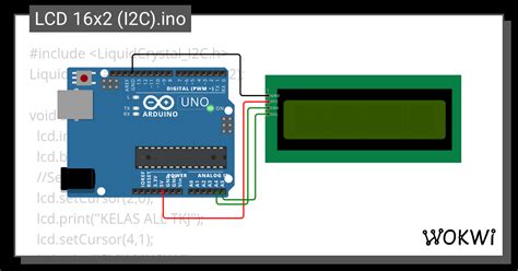 LCD 16x2 I2C Ino Wokwi ESP32 STM32 Arduino Simulator