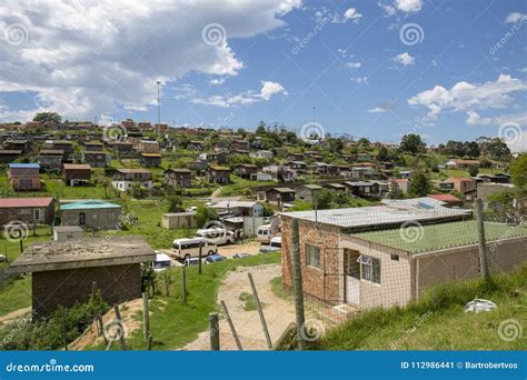 View Of A South African Township Editorial Photo Image Of Blue