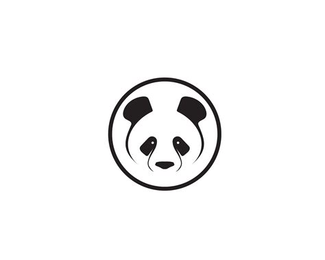Losing the colour forces the logo to lean more heavily on form, pattern. panda logo black and white head 599829 - Download Free ...