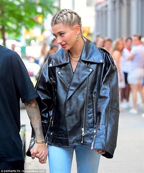 justin bieber and hailey baldwin leave nyc restaurant holding hands