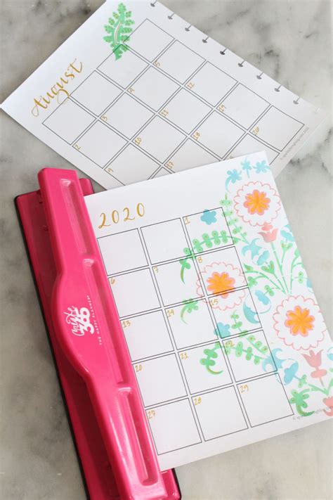 Blank Monthly Calendar Planner Printable * sparkle living blog