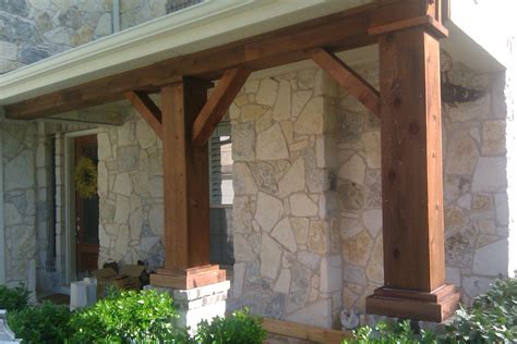 Some wood species are better than others for making sturdy fences and western red cedar is one of the best. Cedar Columns For Front Porch Cedar Front Porch Column ...