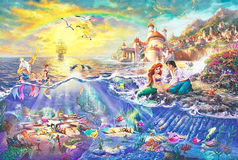 Thomas Kinkades Disney Paintings The Little Mermaid