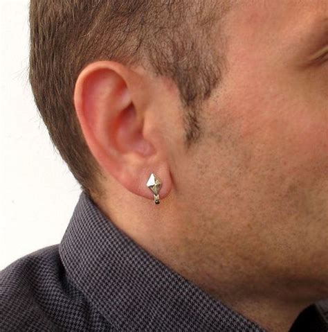 Mens Stud Earring For Men Silver Earring Mens Single Earring Etsy