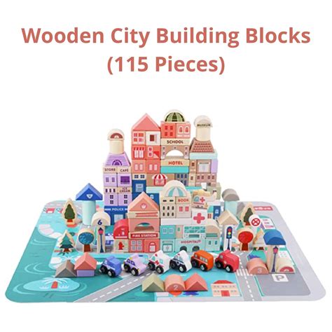 Nesta Toys 115 Wooden City Building Blocks