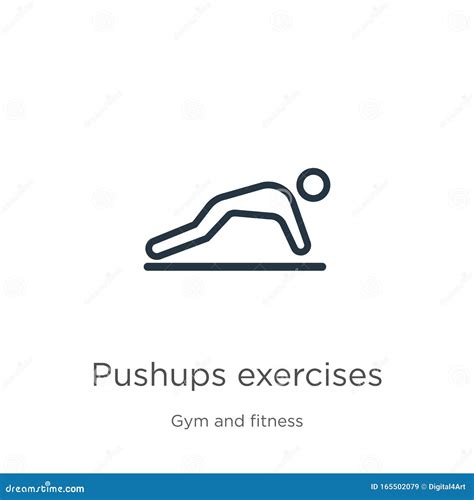 Pushups Exercises Vector Icon Isolated On Transparent Background