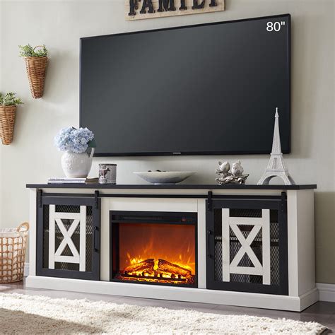 Buy Jxqtlingmu Electric Fireplace Tv Stand For Tv S Up To 80 Inches