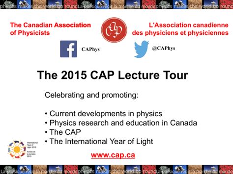 2015lecturetour Canadian Association Of Physicists