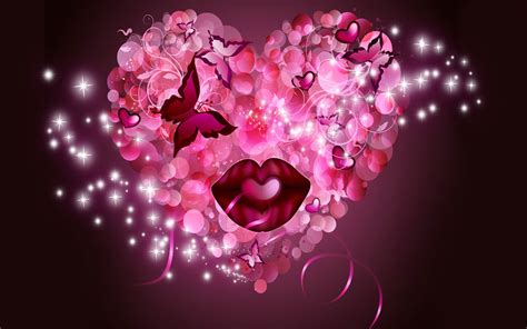 Cute Love Heart Wallpaper Hd Free Pink Heart Wallpapers