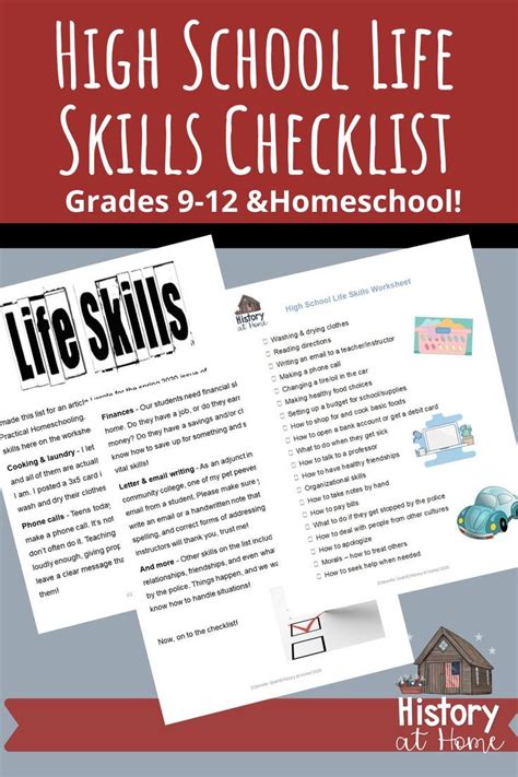 Free High School Life Skills Checklist For 9 12th Grades And Homeschool