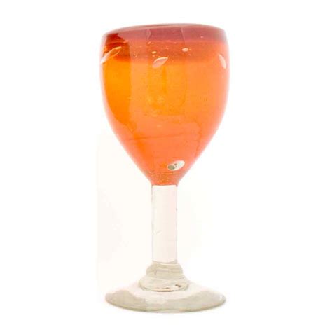 Orange And Red Wineglass Milagros