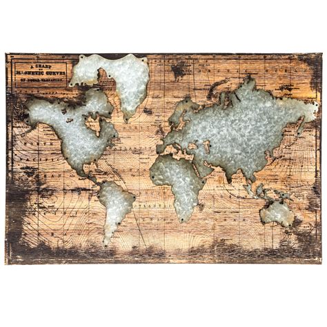 Wooden World Map Wall Art Laser Engraved Natural Printed Map Home Décor