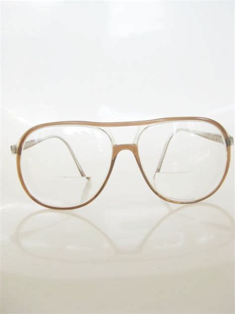 Vintage 1970s Aviator Glasses 70s Mens Eyeglasses Indie Optical Frames Hipster Chic Guys