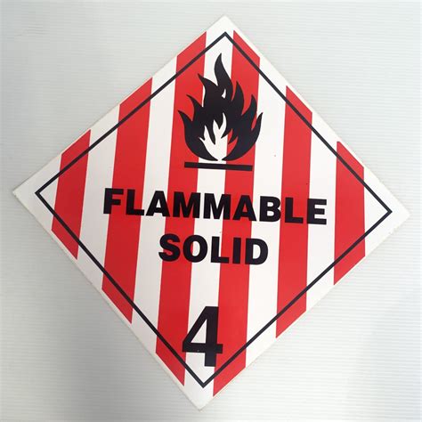 Hazardous Materials Placard Flammable Solid Class 4 Marair