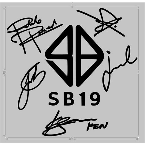 Sb19 Logo With Signatures Decal Vinyl Sticker Shopee Philippines