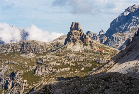 Sesto Dolomites From Tre Cime Di Lavaredo Mountain Peak Of Sasso Di