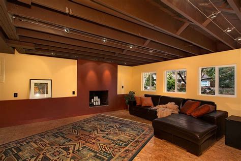 Unfinished Ceiling In Basement Home Design Inspiration Mostly From