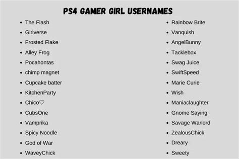 300 Best Ps4 Gamer Girl Usernames Ideas