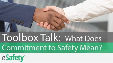 2 Minute Toolbox Talk What Does Commitment To Safety Mean Youtube
