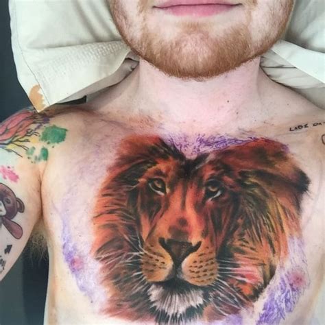 Ed Sheeran Defends His Massive Lion Tattoo Its Not The First Weird