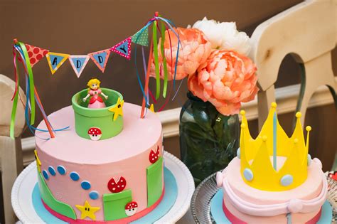 Princess Peach Cake Super Mario Birthday Party Birthday Party Cake