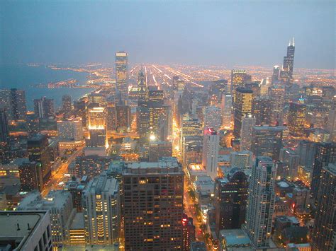 Once the tallest building in the world outside of new york when it was completed in 1970, the john hancock center stands along with the willis. Overlooking Chicago from the top of John Hancock Building ...