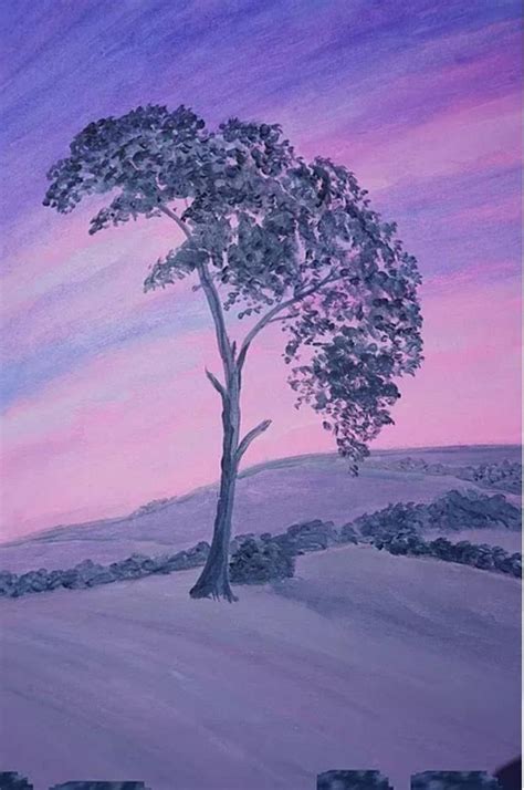 Lone Tree Painting In 2021 Original Landscape Painting Painting