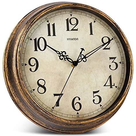 Hylanda Wall Clock 12 Inch Vintage Wall Clocks Battery Operated