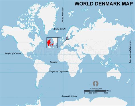 Denmark On World Map