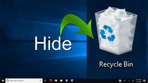 How To Hide Recycle Bin On Windows Laptop Pc Youtube
