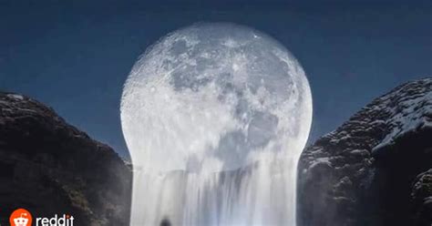 Moon Over The Waterfall Pics