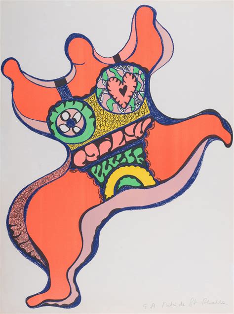 Niki De Saint Phalle Lithographie Originale Signée Au Crayon Niki De