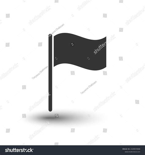 Flag Icon Vector Black Flag Icon Stock Vector Royalty Free 2109974948