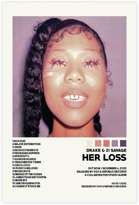 Drake Poster Her Loss Poster Album Cover Poster Canvas Poster Wall Art