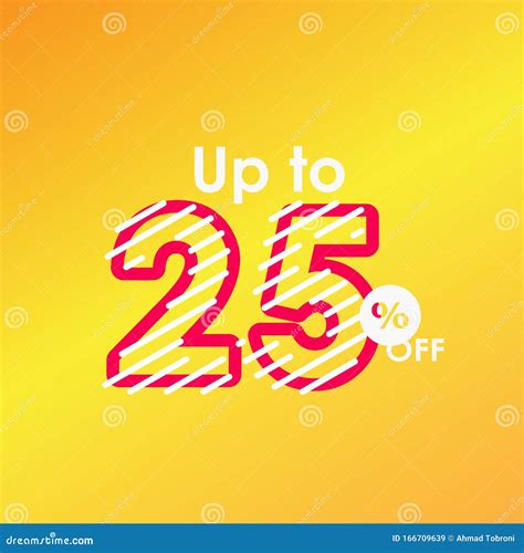 Discount Up To 25 Off Label Sale Line Logo Vector Template Design