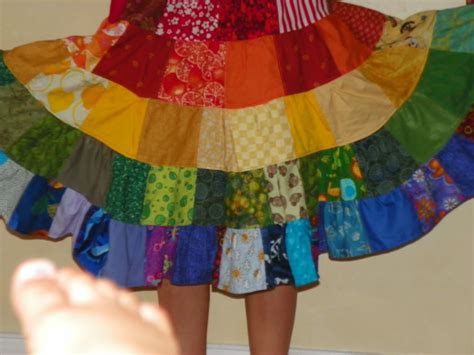 rainbow patchwork twirl skirt clothing twirl skirt pattern fashion