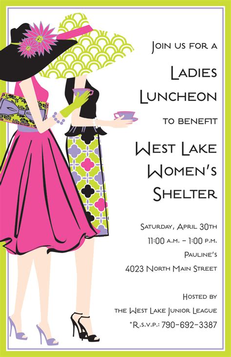 Ladies Luncheon Party Invitations