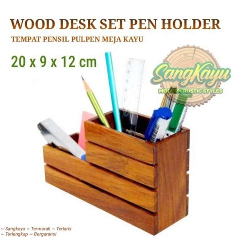 Jual Desk Set Pen Holder Tempat Pulpen Pensil Alat Tulis Meja Kantor