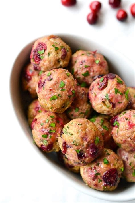 Turkey And Cranberry Meatballs Paleo Whole30 Every Last Bite