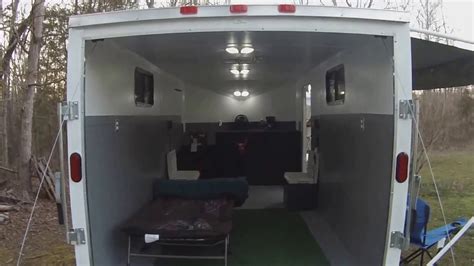 7x14 Cargo Trailer Converted Into A Toy Hauler Youtube